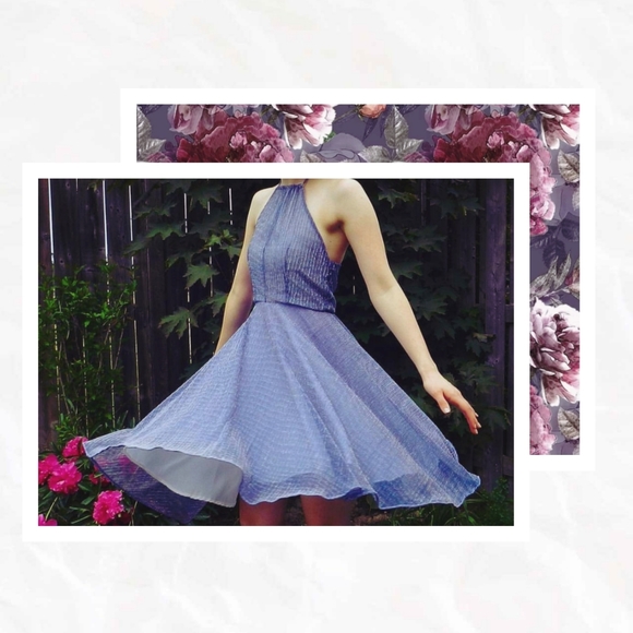 Sparkly blue custom party dress - Picture 1 of 2